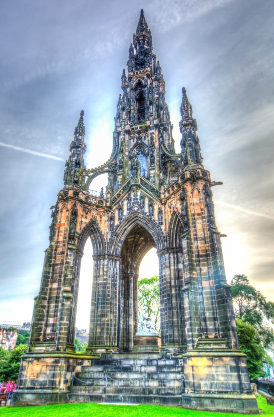 View of the Scott Monument from the west side
